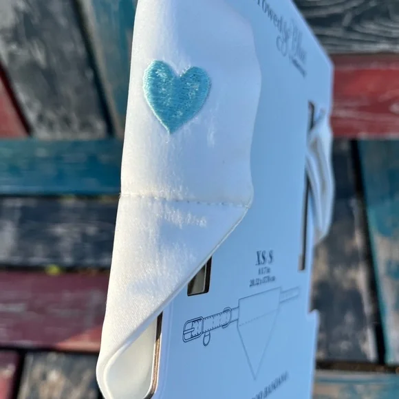 Borrowed & Blue 'Dog of Honor' White Gold Embroidered Dog Bandana - Picture 2 of 5